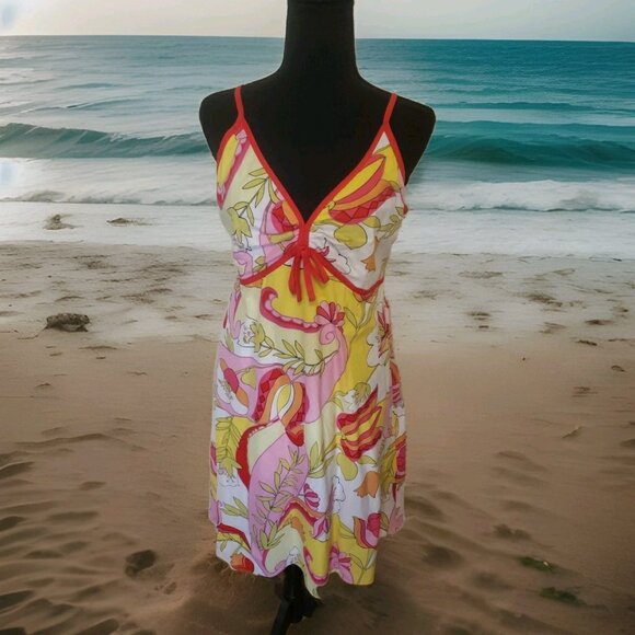 Tori Richard Honolulu Dress With Jacket Womens Size 10 Dress, 12 Jacket Tropical - Picture 2 of 15